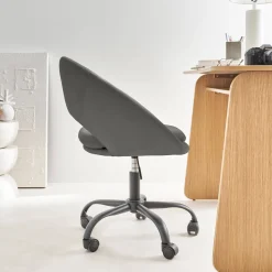 Sedia da ufficio con rotelle in velluto