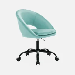 Sedia da ufficio con rotelle in velluto