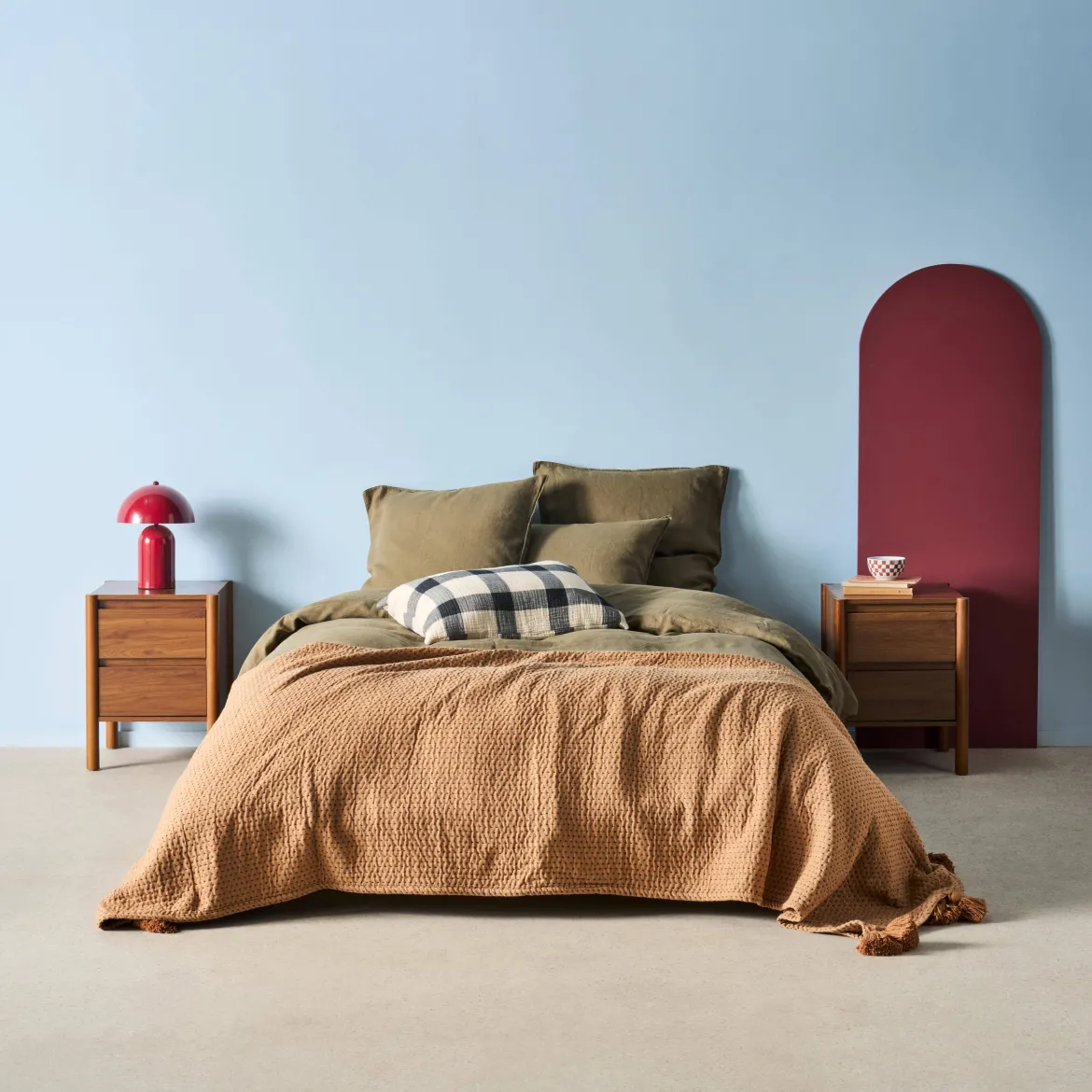 Set 2 comodini decoro legno 2 cassetti