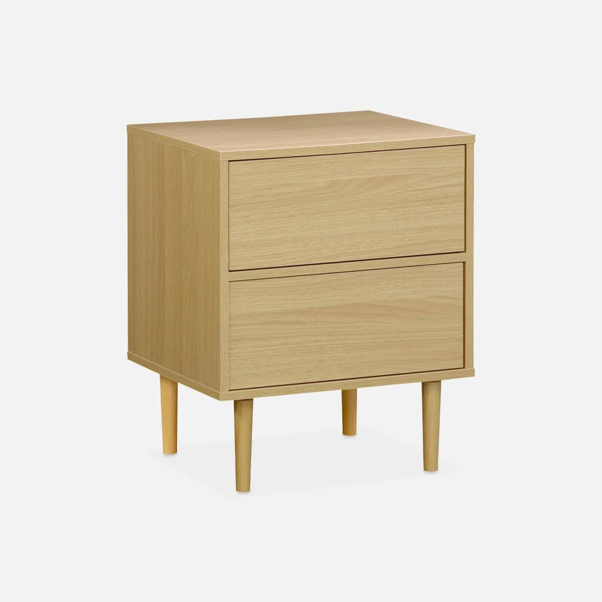 Set 2 comodini effetto legno naturale