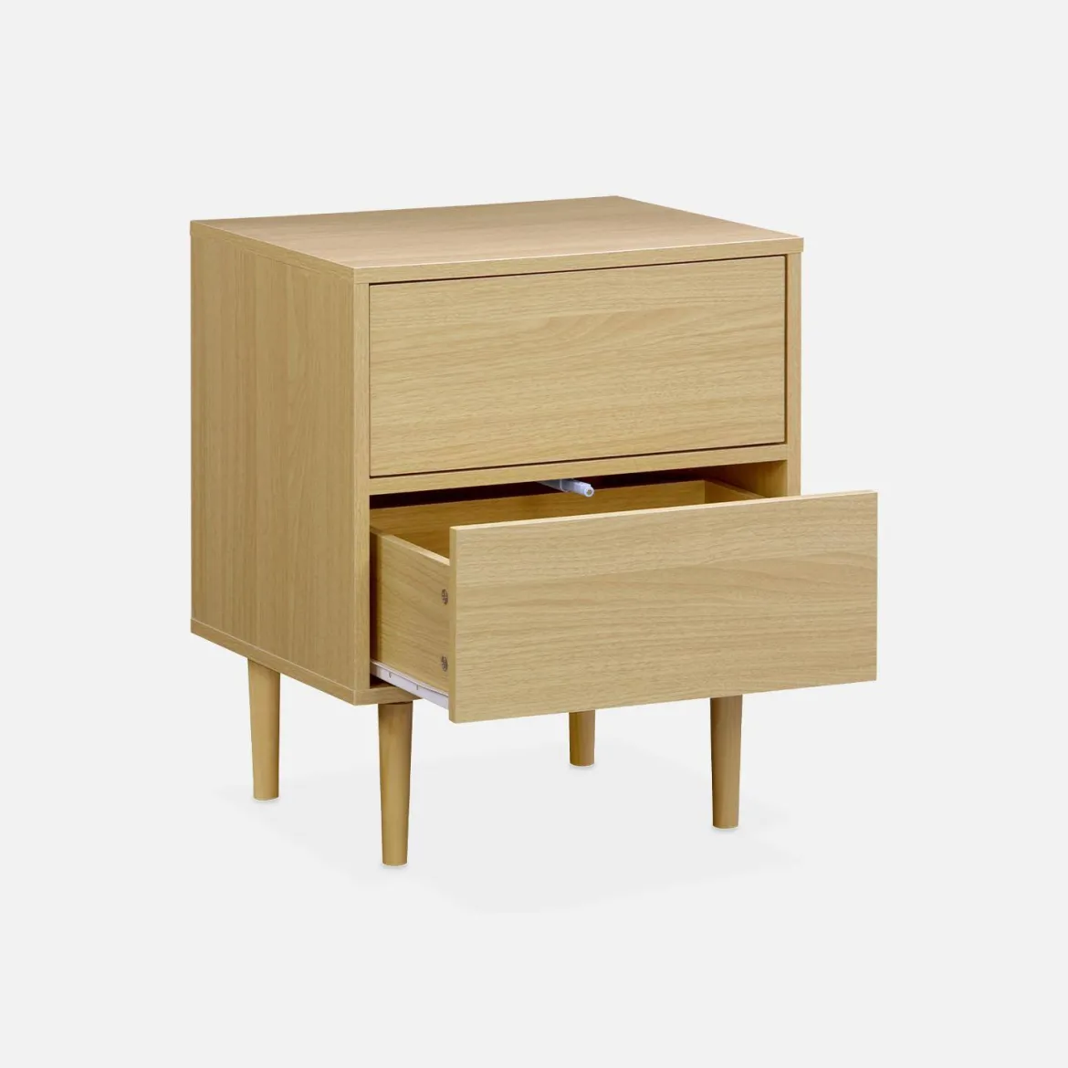 Set 2 comodini effetto legno naturale