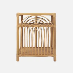 Set 2 comodini in rattan 1 vano portaoggetti