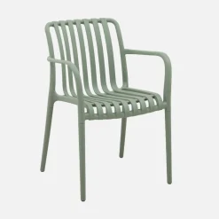 Set 4 poltrone da giardino in plastica