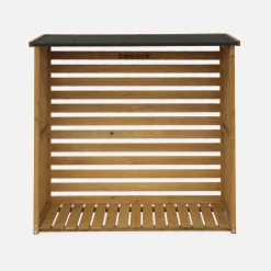Set 2 portalegna in legno di abete