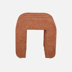 Set 2 pouf contemporanei in tessuto