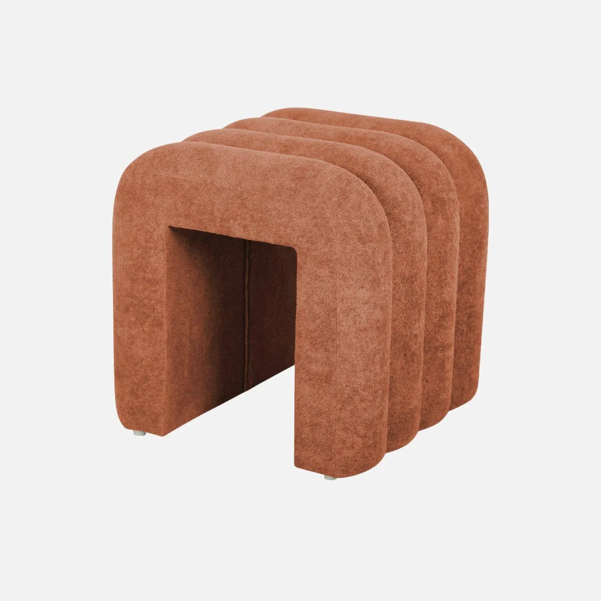 Set 2 pouf contemporanei in tessuto