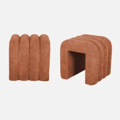 Set 2 pouf contemporanei in tessuto