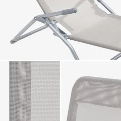 Set 2 sdraio in textilene multiposizione