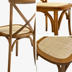 Set 2 sedie bistrò vintage in legno