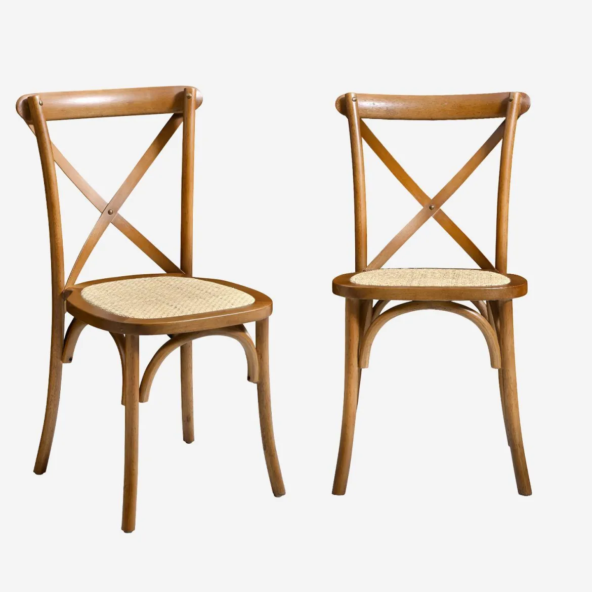 Set 2 sedie bistrò vintage in legno