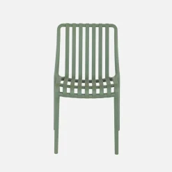 Set 4 sedie da giardino impilabili in plastica