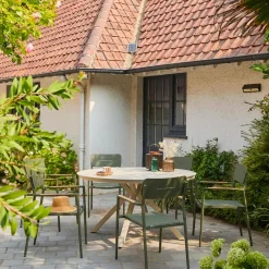 Set 4 sedie da giardino in alluminio e textilene