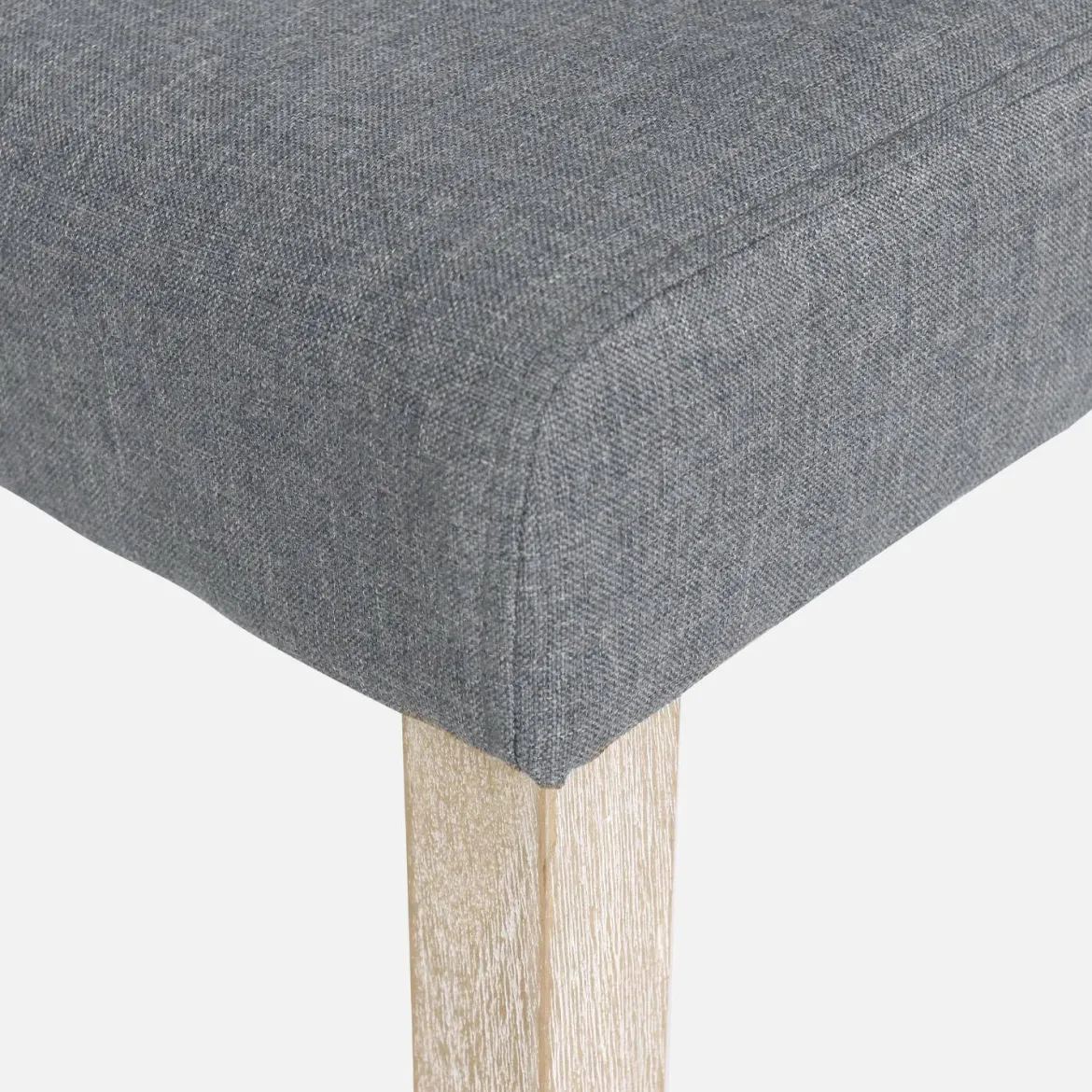 Set 4 sedie in tessuto con gambe in legno