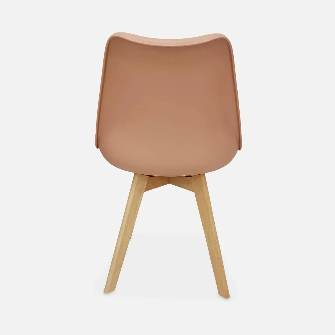 Set 4 sedie scandinave imbottite con gambe in legno
