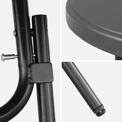 Set 4 tavoli alti pieghevoli per eventi in acciaio