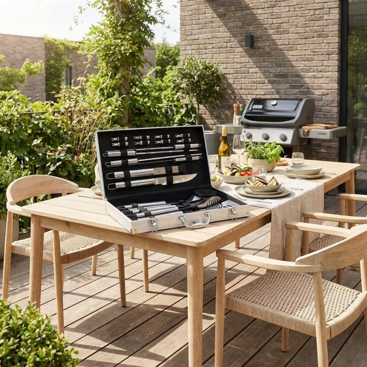 Set 18 utensili per barbecue
