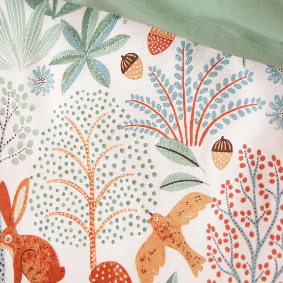 Set biancheria da letto cotone reversibile stampato autunno singola, 140cm