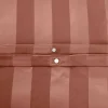 Set biancheria da letto in poliestere effetto satinato a righe sottili 2 posti rosso