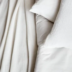 Set biancheria da letto in cotone bianco