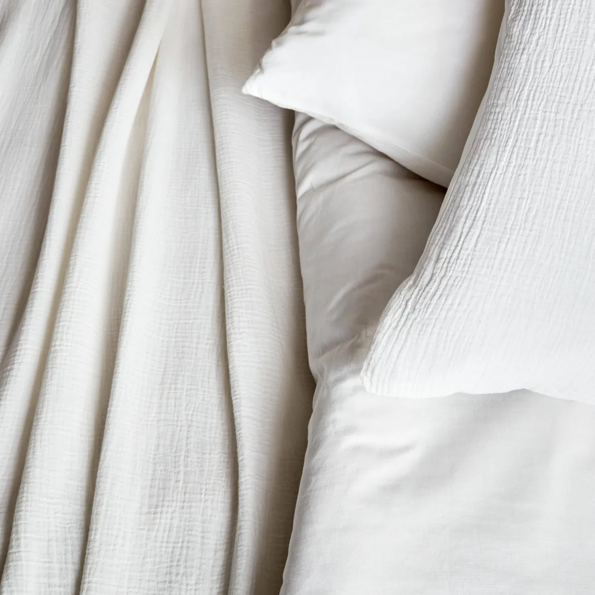 Set biancheria da letto in cotone bianco