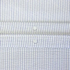 Set biancheria da letto in microfibra a righe blu, 2 posti