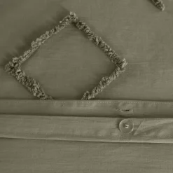 Set biancheria da letto in cotone verde, 2 posti