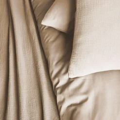 Set biancheria da letto in cotone beige