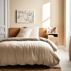 Set biancheria da letto in cotone beige