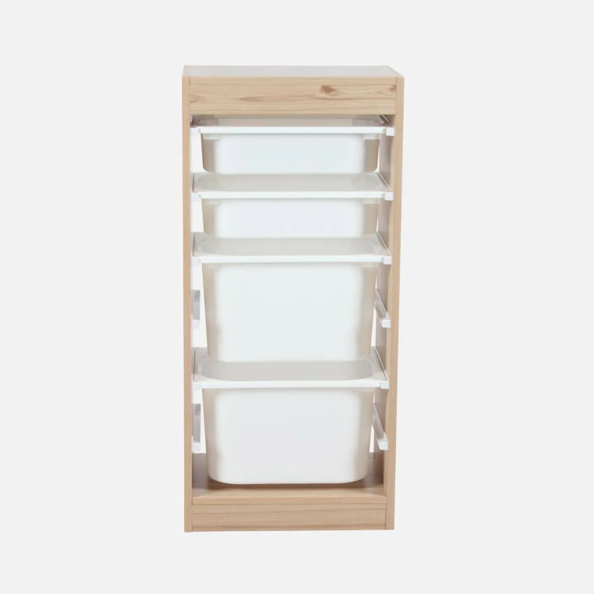 Set di 2 mobili per bambini con 4 contenitori