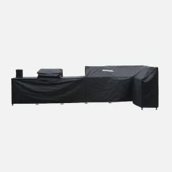 Set di 7 moduli da cucina con barbecue + copertura