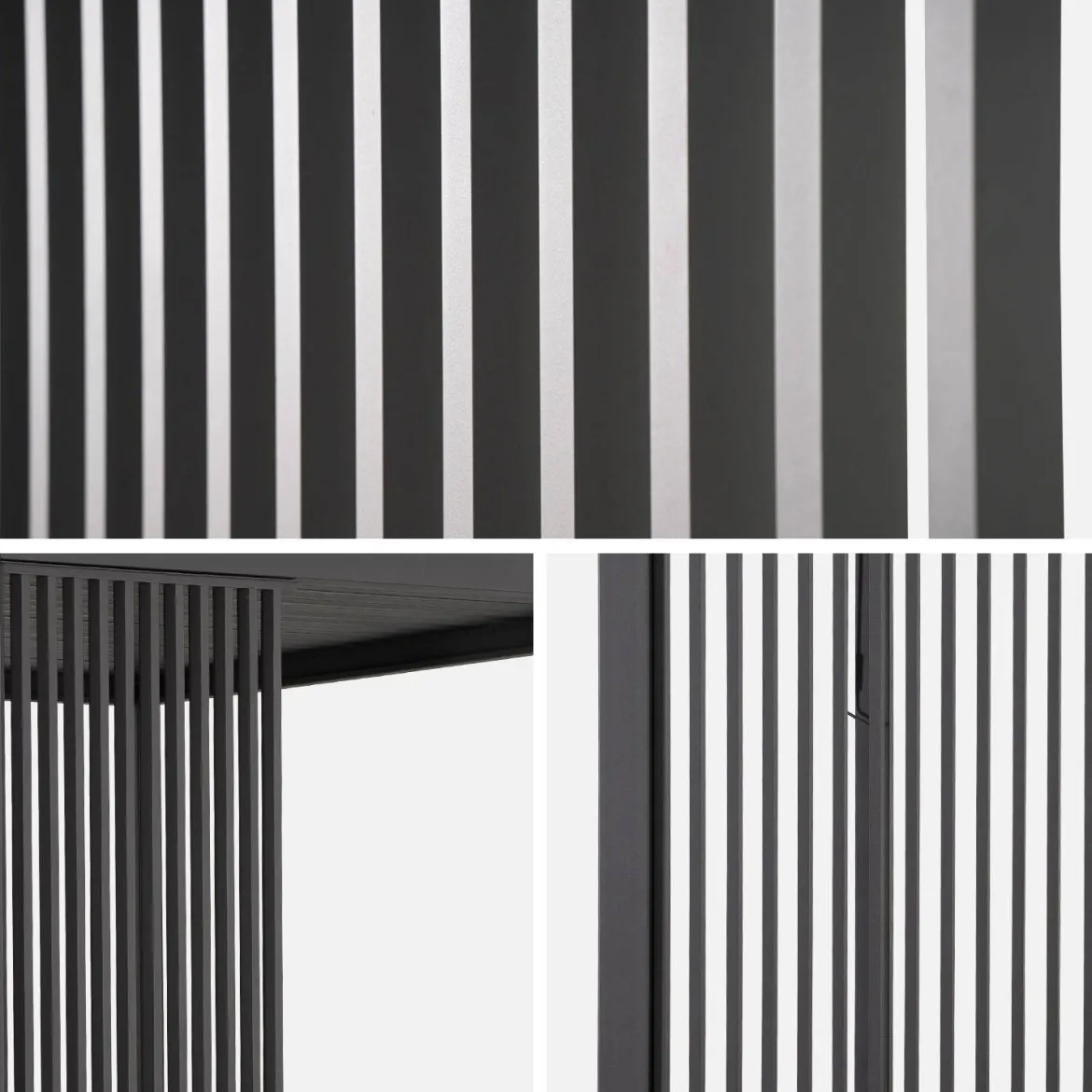 Set di 3 persiane verticali 1.3m per pergola bioclimatica