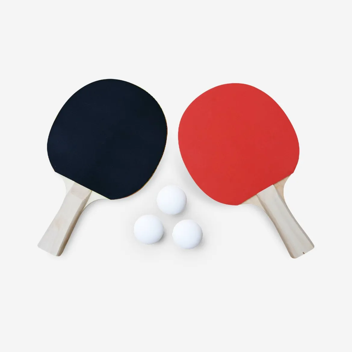 Set di 2 racchette e 3 palline per tavolo da ping-pong