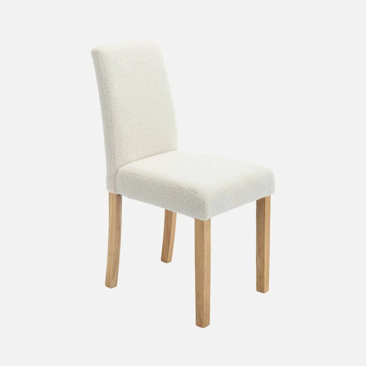Set di 4 sedie a coste con gambe in legno