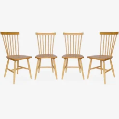 Set di 4 sedie in legno di hevea