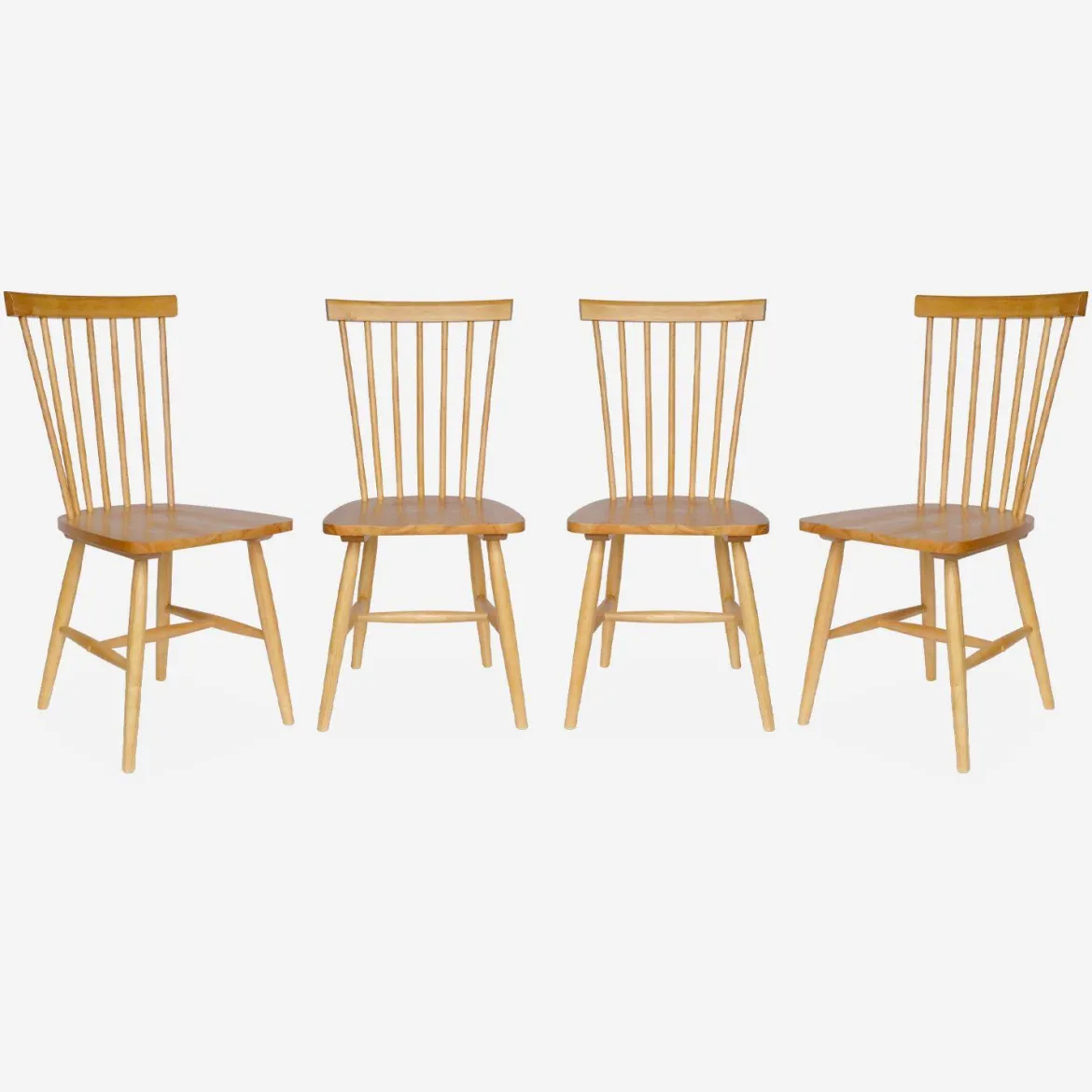 Set di 4 sedie in legno di hevea