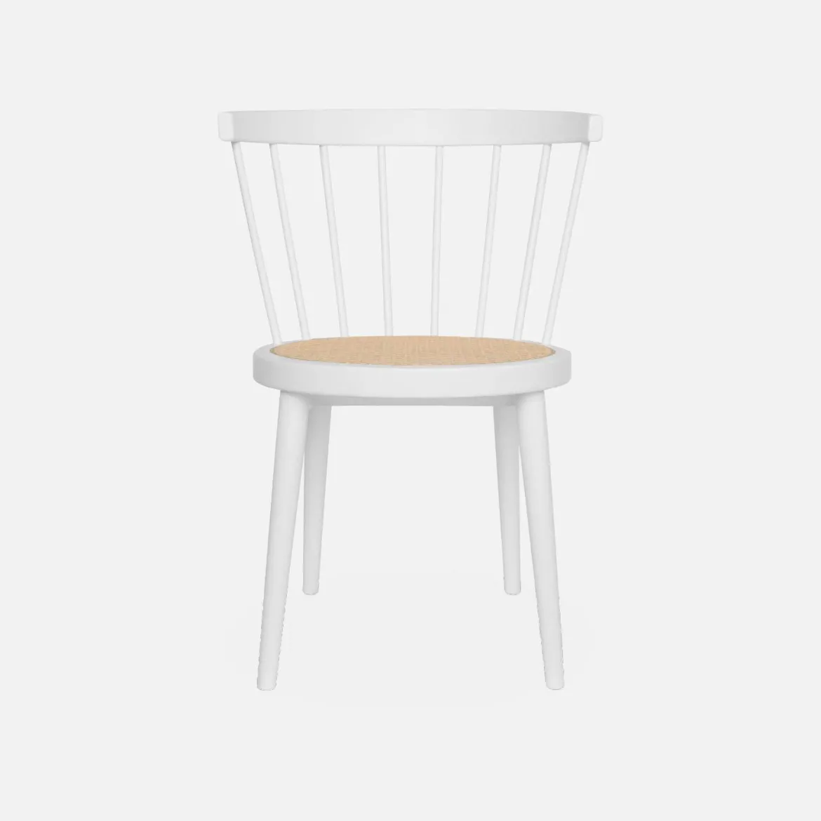 Set di 4 sedie in legno e paglia