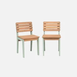 Set di 2 sedie in legno per bambini, da interno/esterno