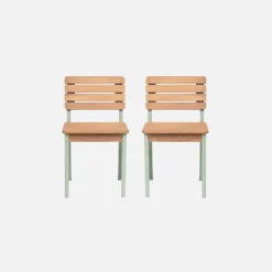 Set di 2 sedie in legno per bambini, da interno/esterno