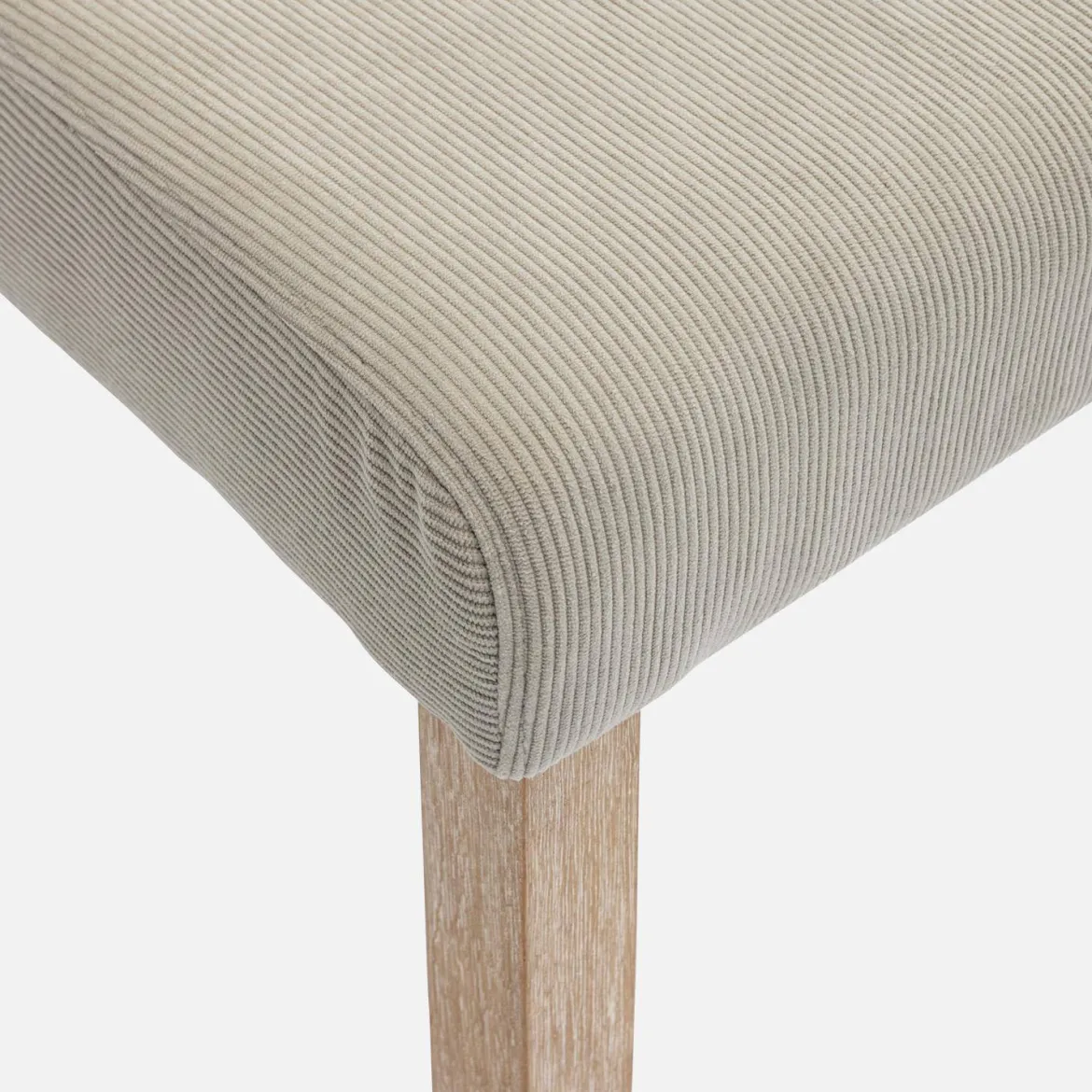 Set di 4 sedie in velluto a coste con gambe in legno ceruleo