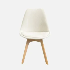 Set di 4 sedie scandinave in legno di faggio e velluto a coste