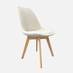 Set di 4 sedie scandinave in legno di faggio e velluto a coste