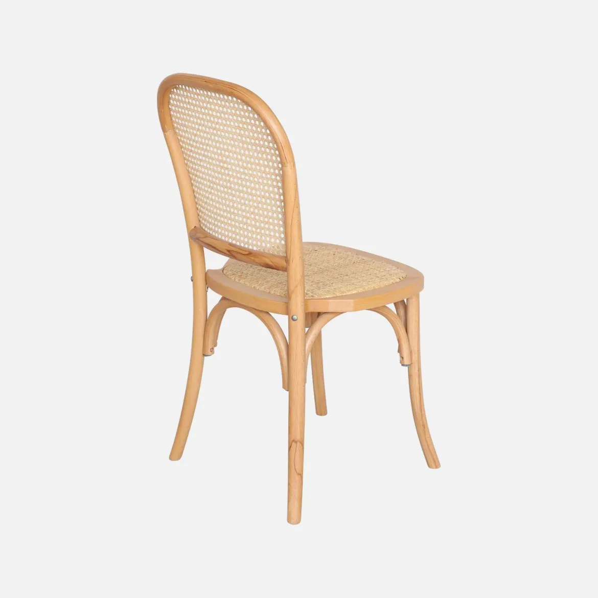 Set di 2 sedie vintage in legno e rattan