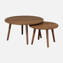 Set di 2 tavolini rotondi