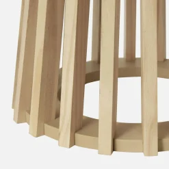 Set di 2 tavolini rotondi effetto legno, 40cm e 60cm