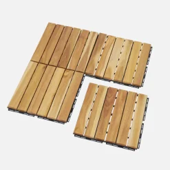 Set di piastrelle per decking in legno, 30x30cm