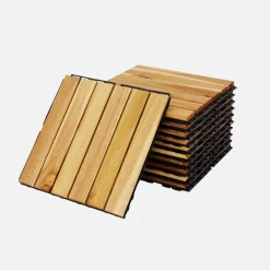 Set di piastrelle per decking in legno, 30x30cm