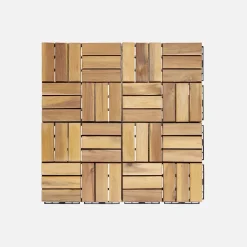 Set di piastrelle per patio in legno, 30x30cm
