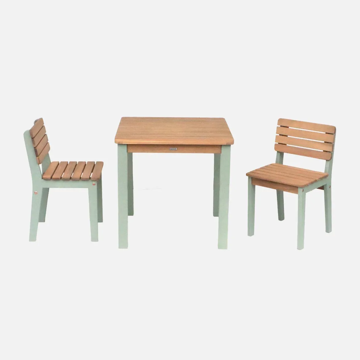Set di tavolo per bambini in legno, 2 sedie