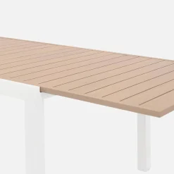 Set tavolo da giardino allungabile in alluminio con 10 sedie