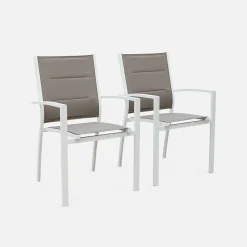 Set tavolo da giardino allungabile in alluminio con 6 sedie